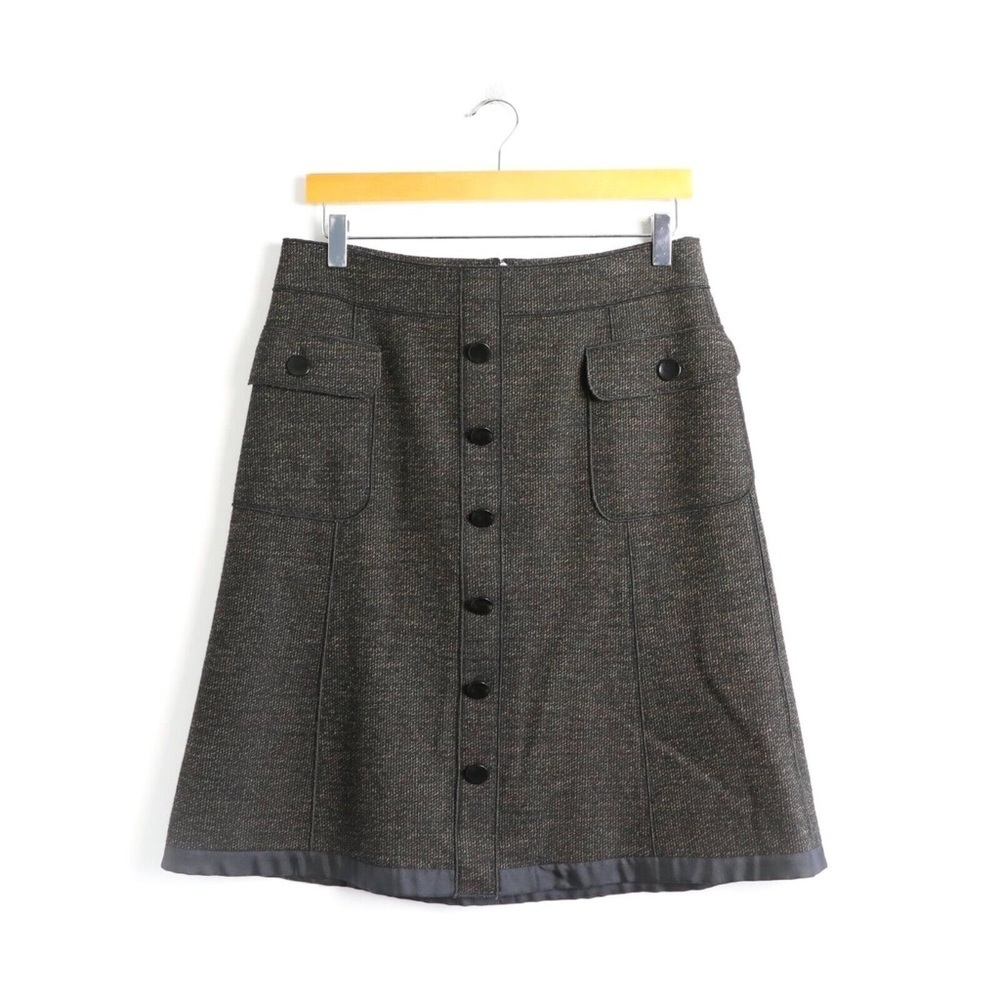 Strenesse Gabriele Strehle Designer Knit Skirt Cotton Wool A-Line Business 6